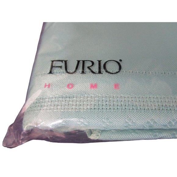 Furio Satin Stripe Oblong Tablecloth Four Napkin Set NOS Vintage 1996 Jade Green - Picture 10 of 13